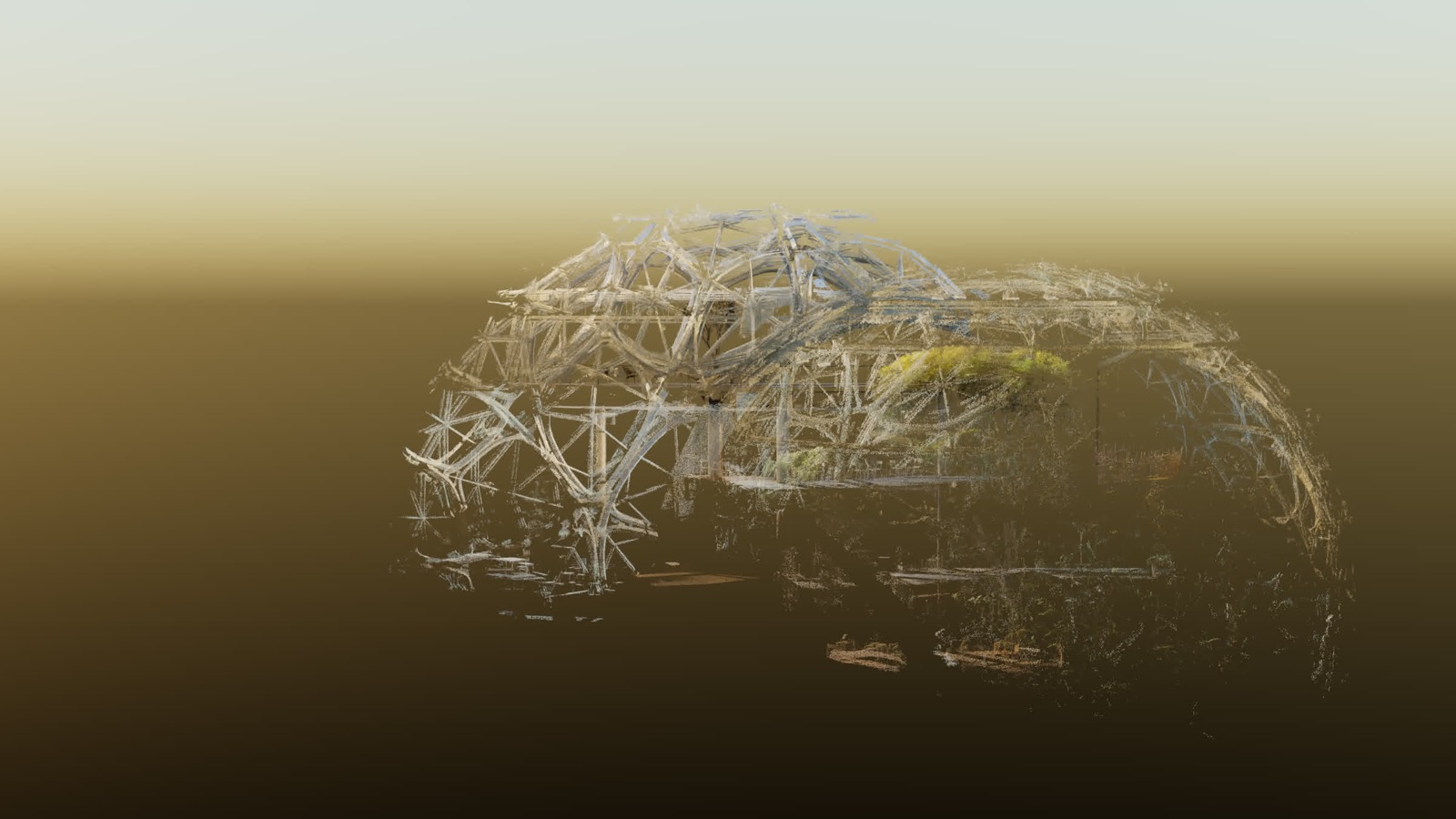 Still frame from the dome fly-through render